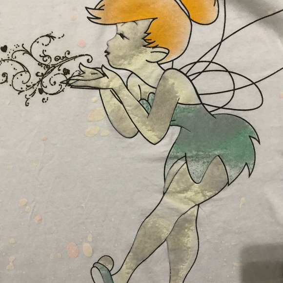 Vintage distressed look tinker bell short sleeve shirt - Picture 2 of 4